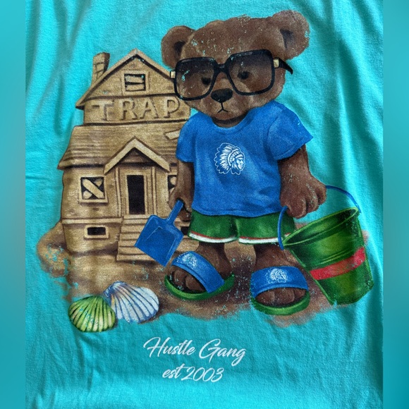 Hustle Gang Bear T-shirt. Measurements in pics. - Picture 2 of 6
